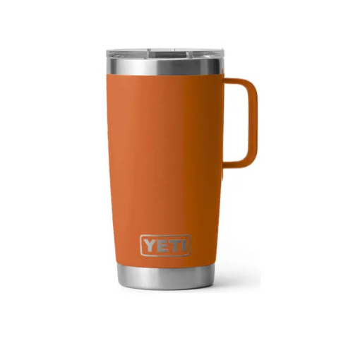 Termo YETI Rambler Mug 20 oz con Asa color Pumpkin (Naranja Calabaza) — YETI 100% original en Boreal México