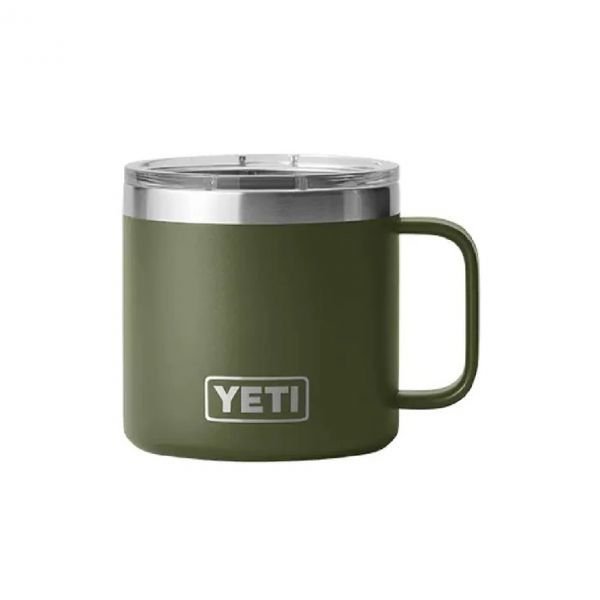 Termo YETI Rambler Mug 14 oz con Asa color Green Army (Verde Militar) — YETI 100% original en Boreal México